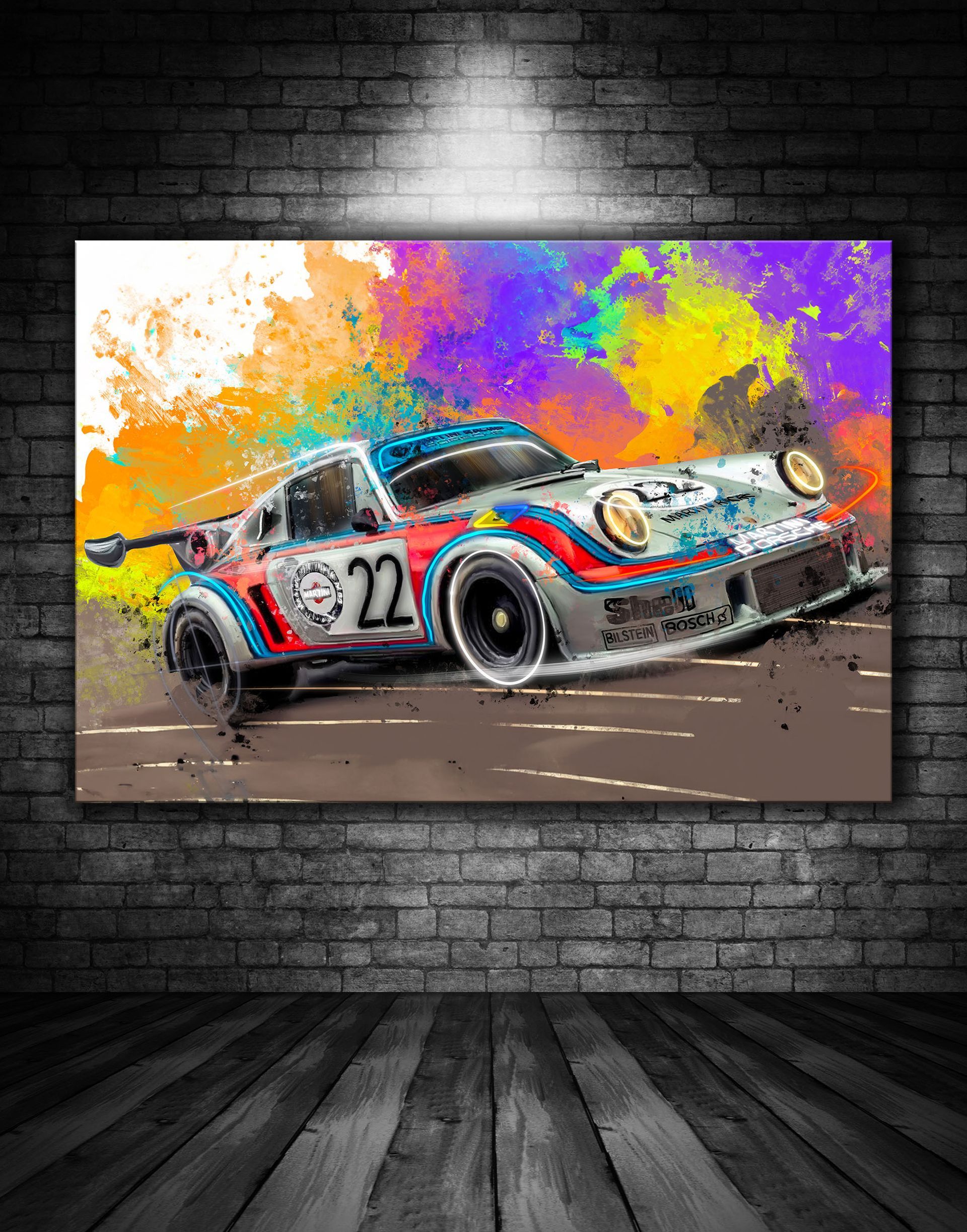 Martini Porsche 911 RSR 1974 Le Mans Print