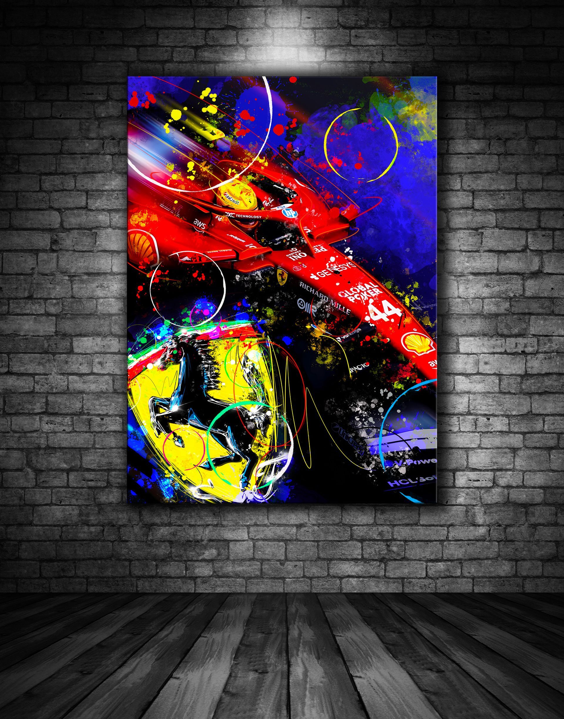Lewis Hamiliton Ferrari Print