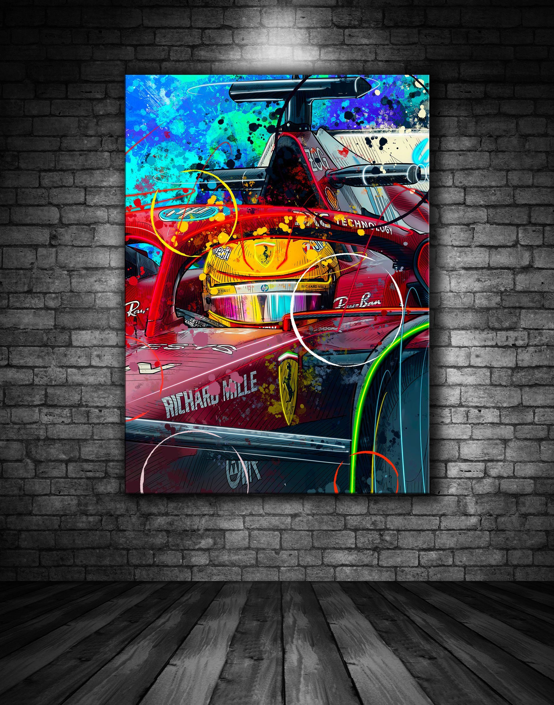 Lewis Hamiliton Race Print