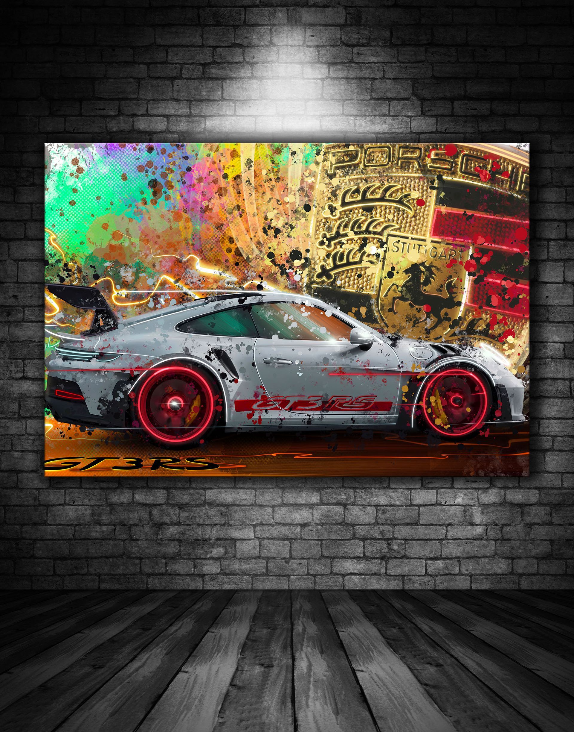 Porsche 911 GT3 RS Silver Print