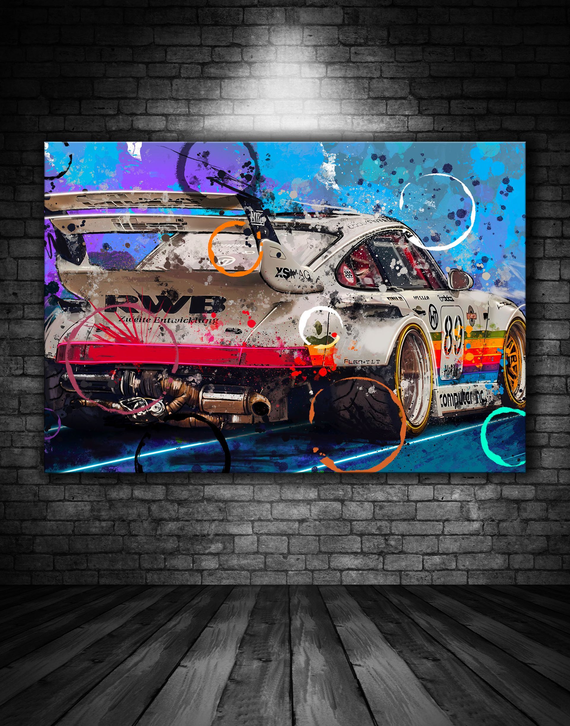 Porsche 911 RWB Apple Print