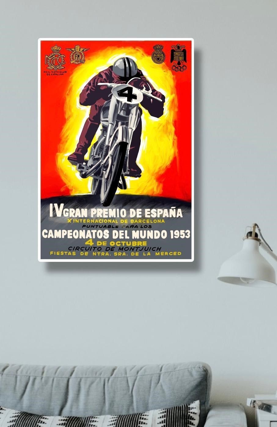 Grand Premio De Espana 1953 Print