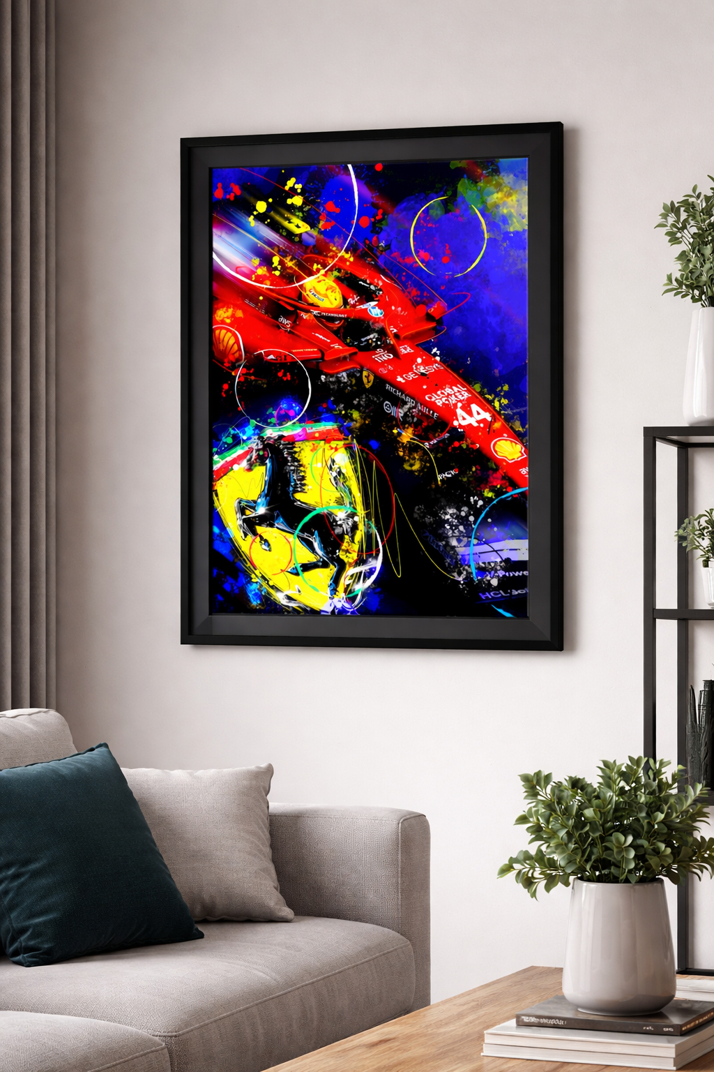 Lewis Hamiliton Ferrari Print