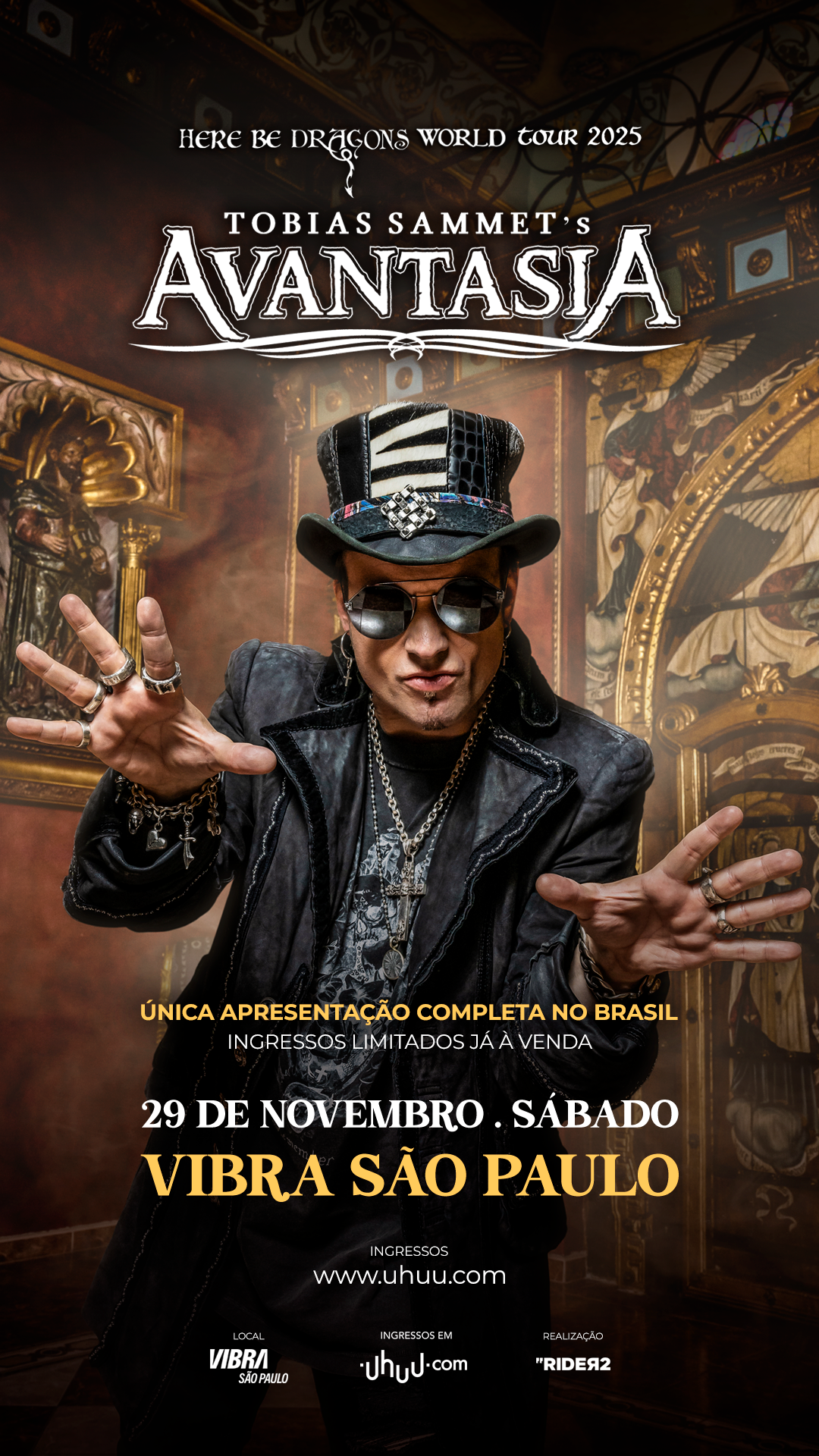 Avantasia confirma show solo no Brasil para novembro