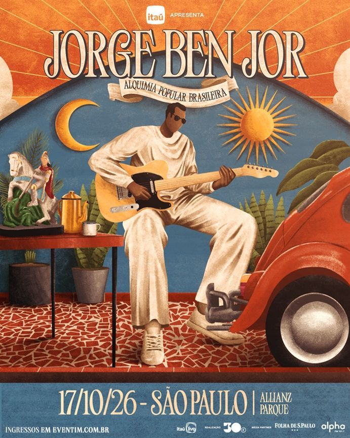 Jorge Ben Jor leva “Alquimia Popular Brasileira” ao Allianz Parque em show único em São Paulo