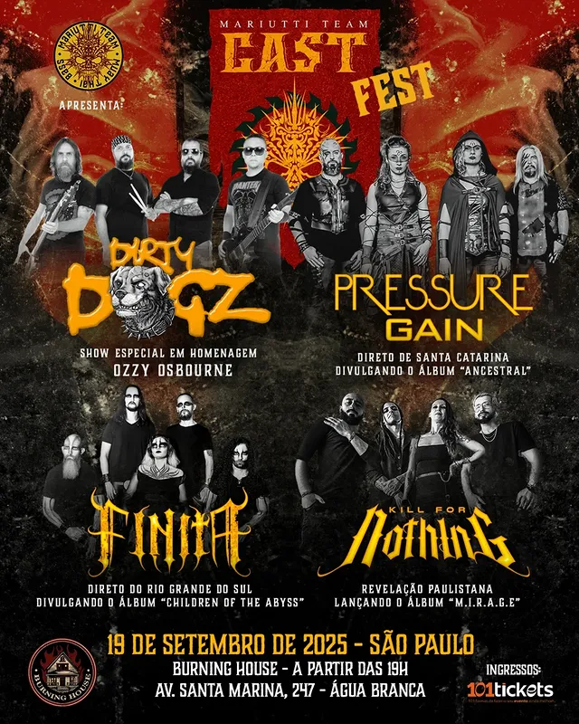 Mariutti Team Fest estreia em São Paulo com Dirty Dogz, Pressure Gain, Finita e Kill For Nothing