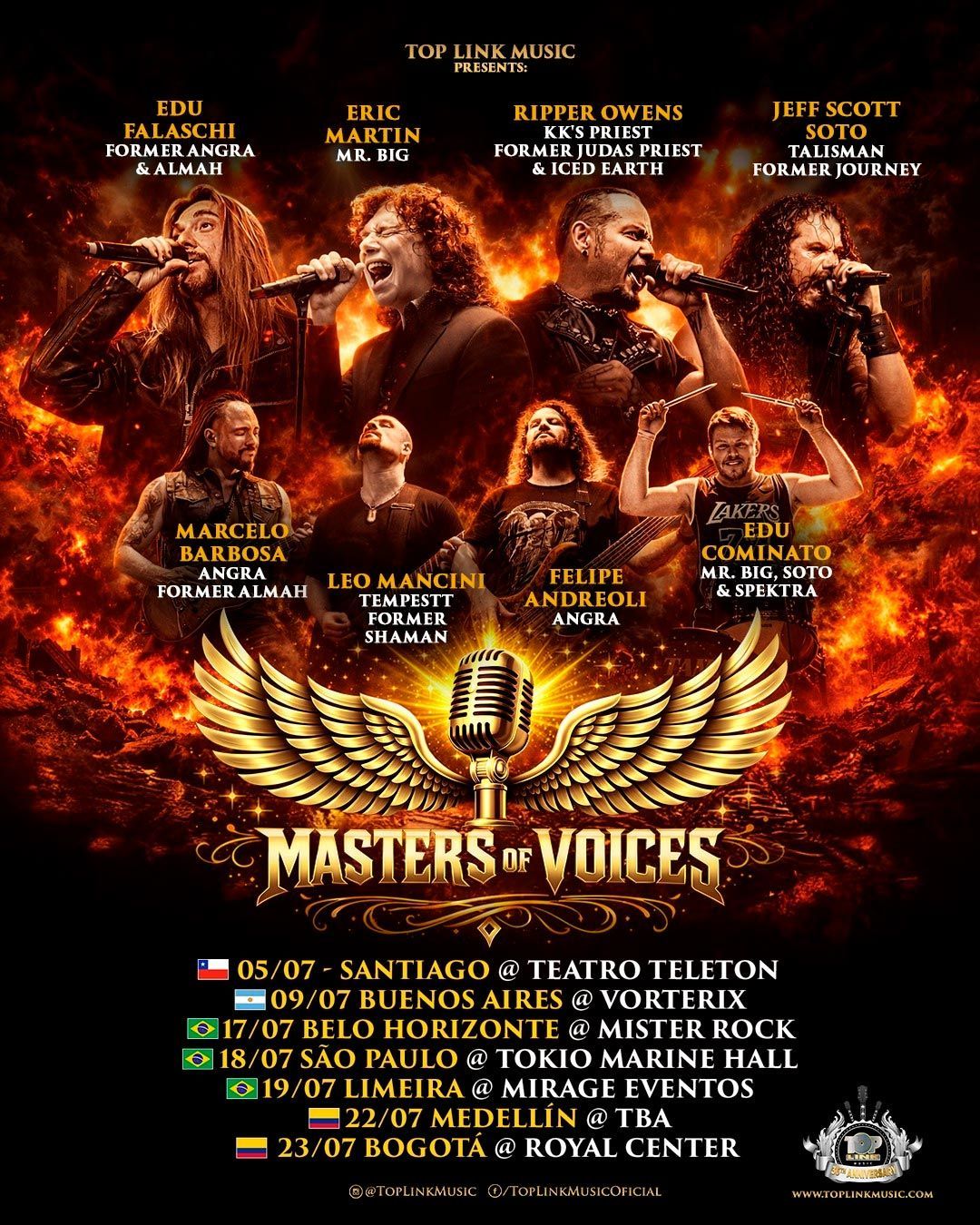 Masters Of Voices nasce como nova superbanda com quatro vozes históricas do rock e do metal