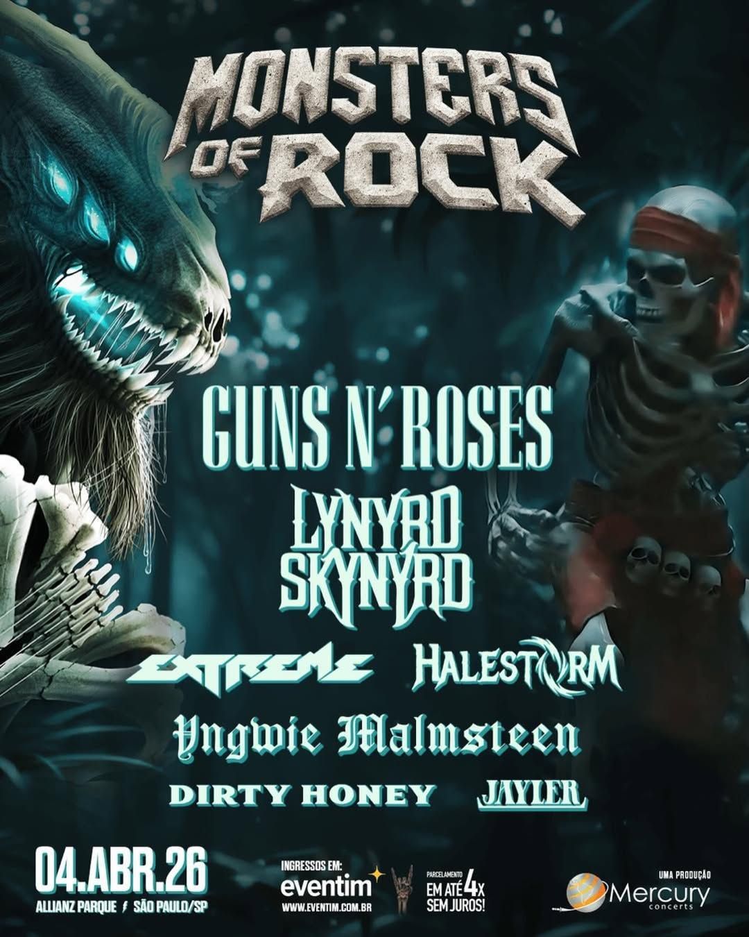 Monsters of Rock revela lineup completo da edição 2026
