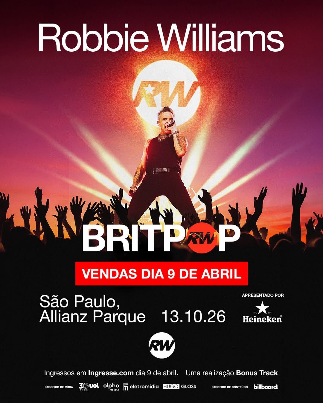 robbie williams no brasil