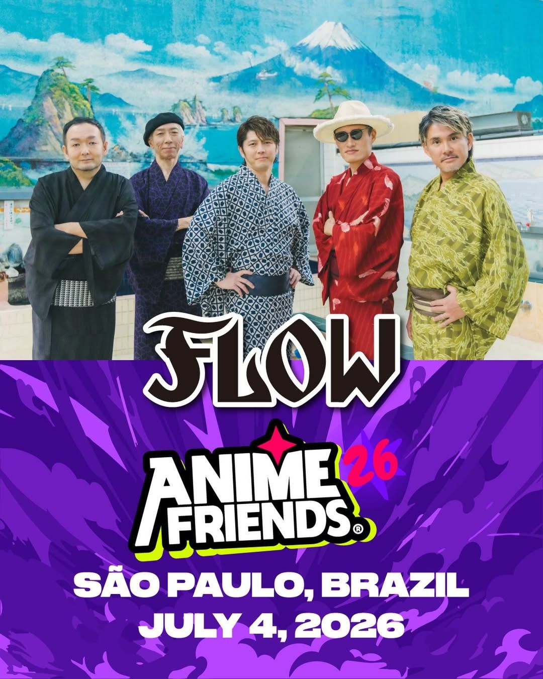 FLOW retorna ao Anime Friends 2026 para encerrar sábado do AF Festival 