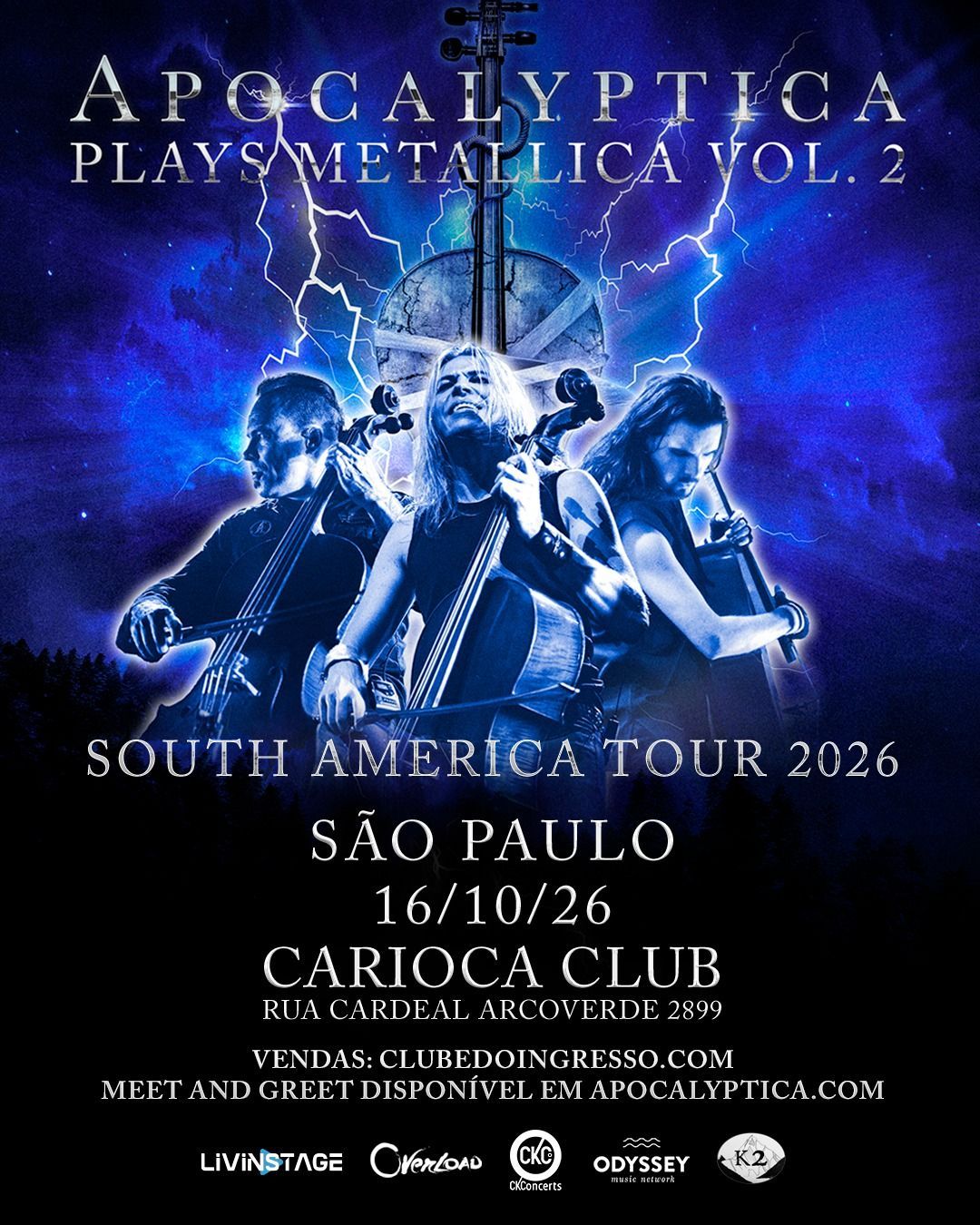 Apocalyptica anuncia turnê pelo Brasil com a “Plays Metallica Vol. 2”
