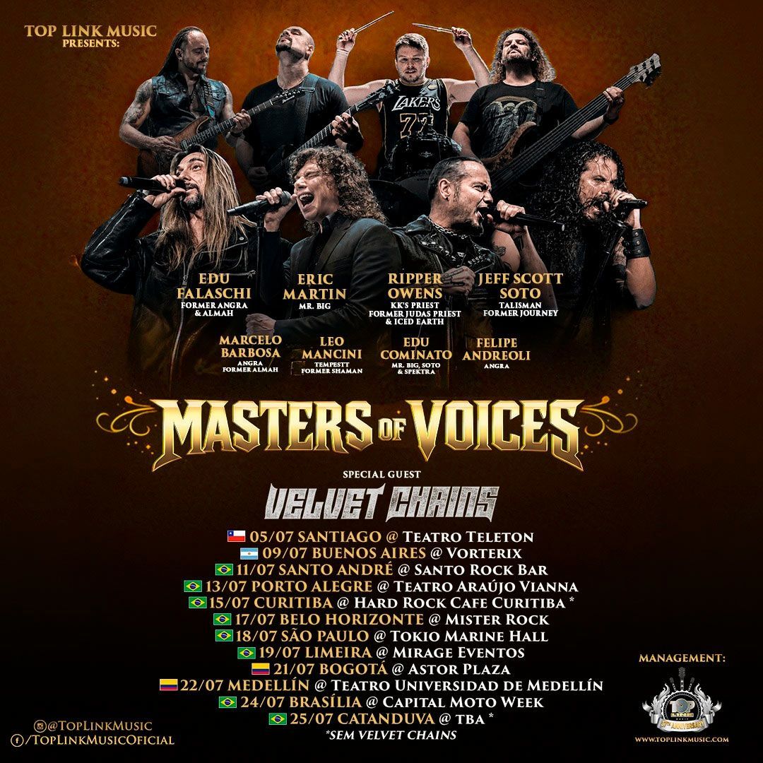 Masters of Voices reúne lendas do rock e metal em turnê inédita pela América do Sul