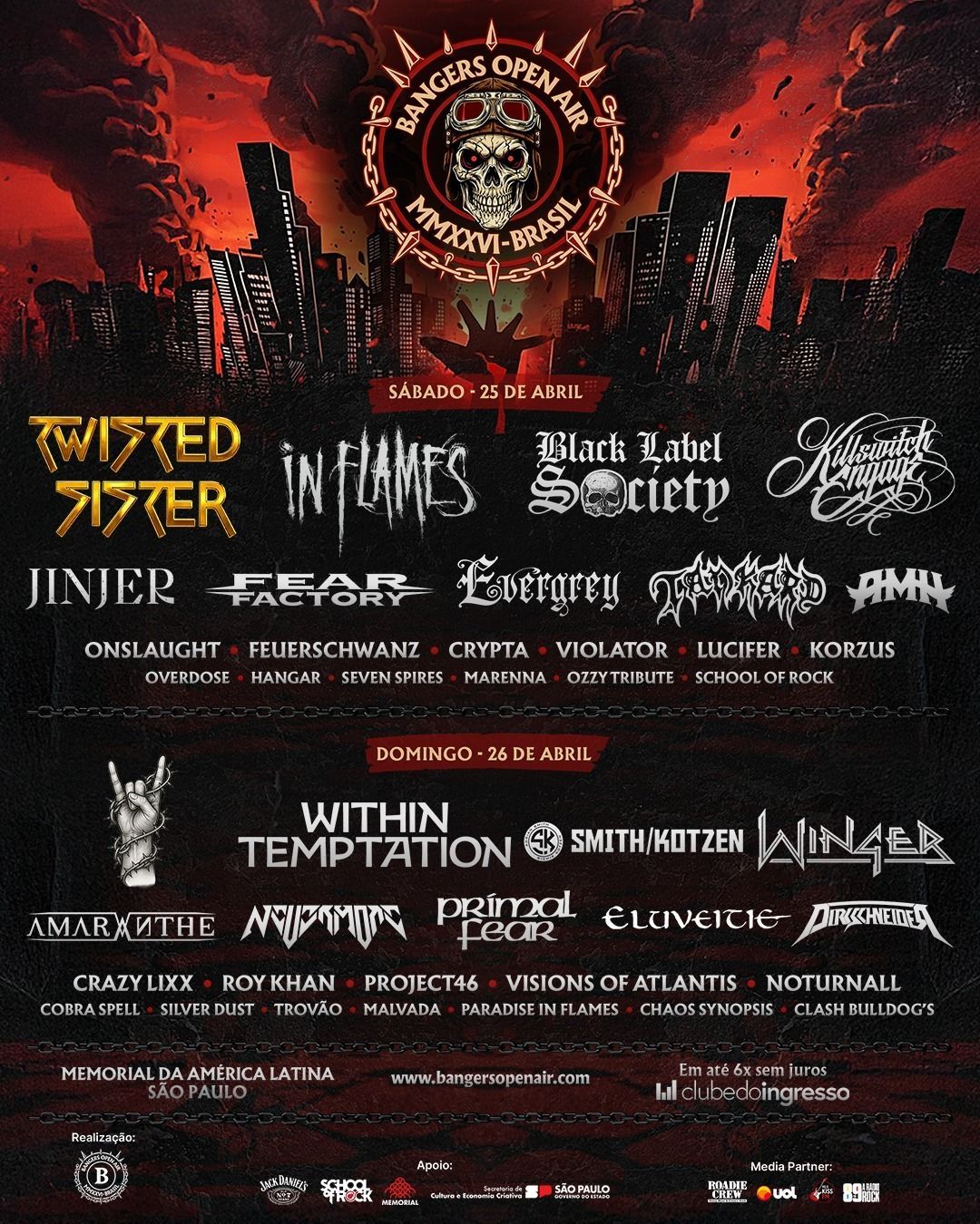 Bangers Open Air lineup 2026