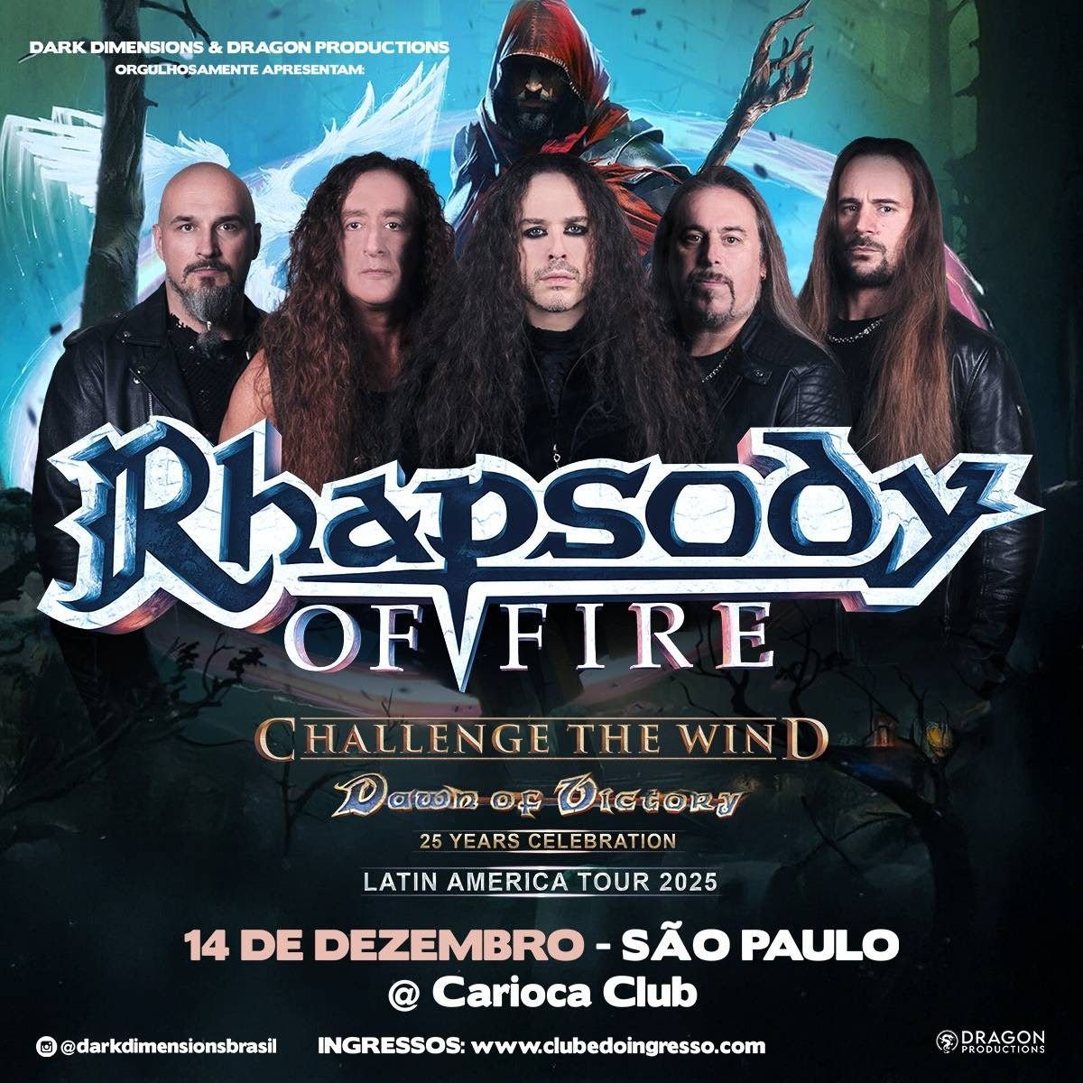 Rhapsody of Fire no Brasil comemorando 25 anos de Dawn of Victory