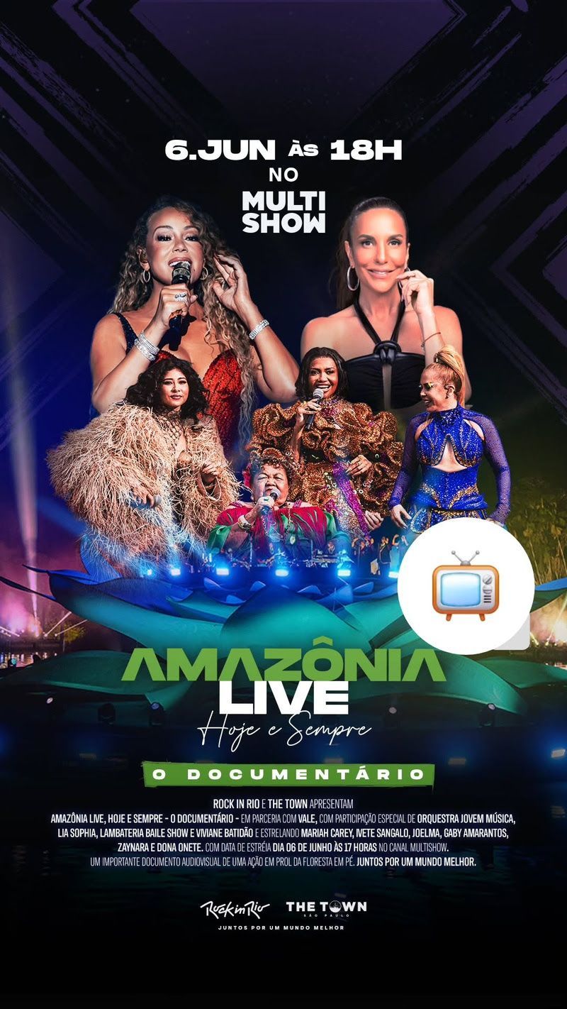 Rock in Rio e The Town lançam documentário sobre o Amazônia Live e revelam bastidores da iniciativa