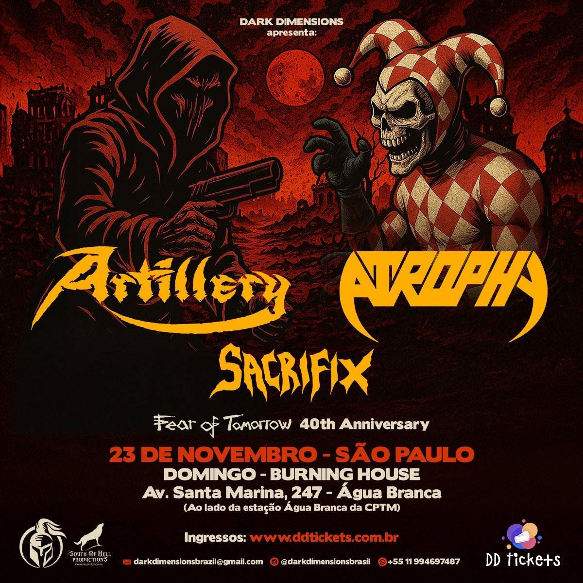 artillery, atrophy e sacrifix no brasil