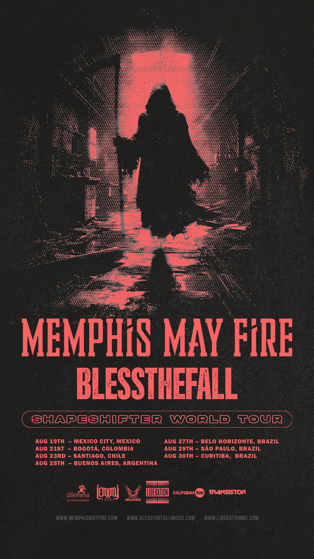 memphis may fire e blessthefall no brasil
