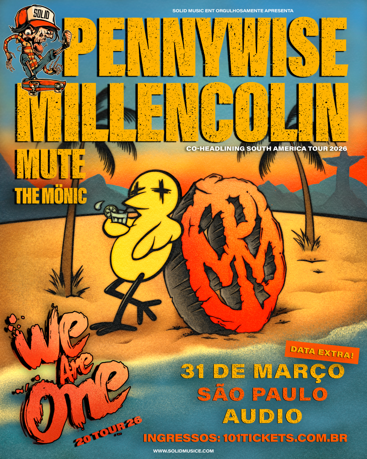 pennywise e millcolin no brasil