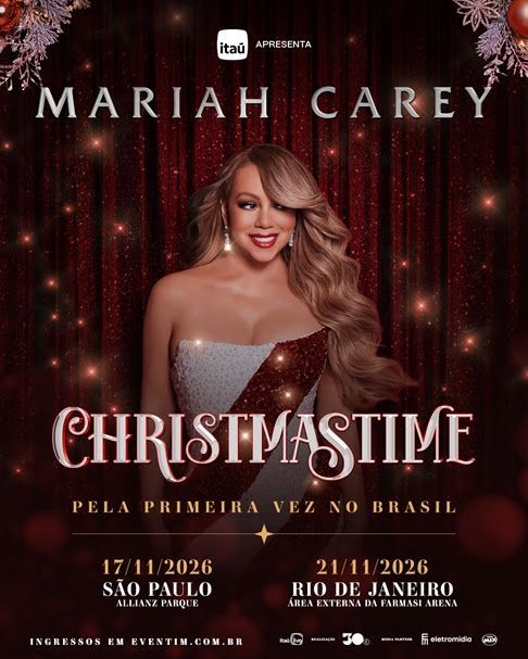 Mariah Carey abre venda de ingressos para os inéditos shows de Natal no Brasil