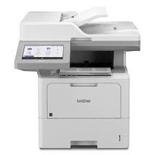 A white printer with a touchscreen on top of it.