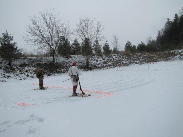 person in costume at firing range