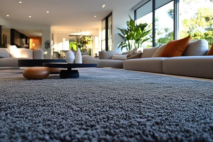 Modern living room with carpet from Carpeting Store