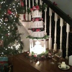 tiered christmas wedding cake
