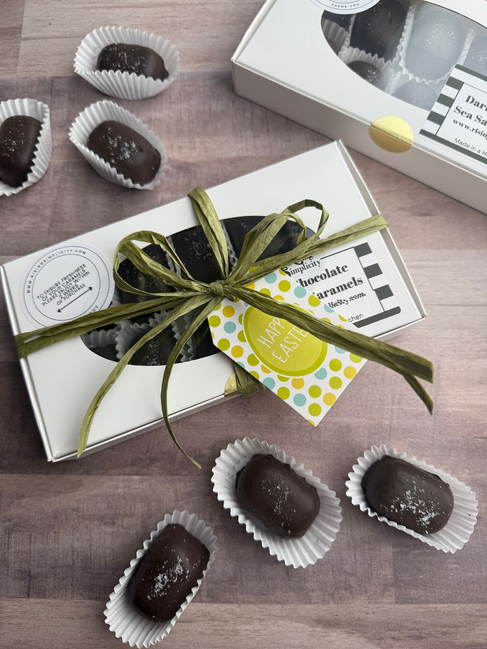 Dark Chocolate Sea Salt Caramels
