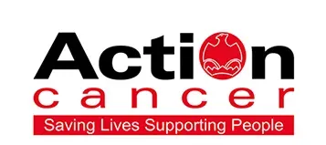 A logo for action cancer saving lives supporting people