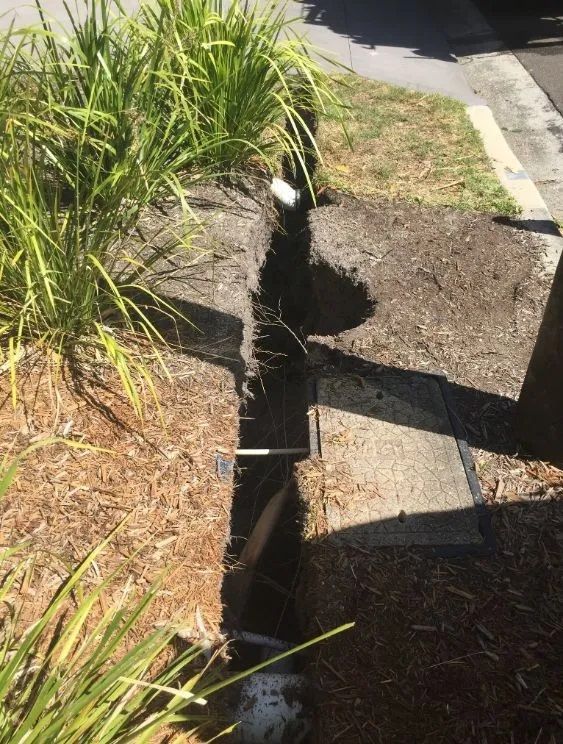 Telecommunications Trench Cover by the Side of the Road — Trenching on the Sunshine Coast, QLD