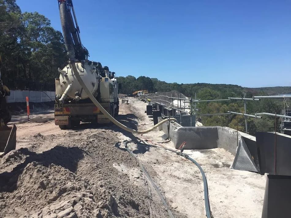 A Truck On A Construction Site — Vacuum Excavation on the Sunshine Coast, QLD