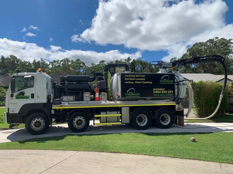 A Hydro Excavation Truck Parked on the Grass — Hydro Excavation on the Sunshine Coast, QLD