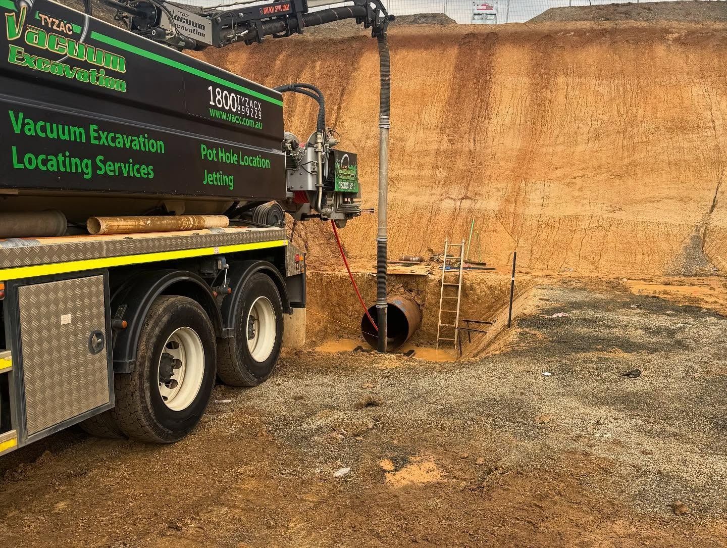 Large Industrial Truck Doing Vacuum Excavation