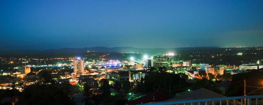 View Over Ipswich City at Night — Hydro Excavation Near Me in South East QLD