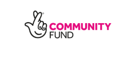 Community Fund logo with a hand holding crossed fingers