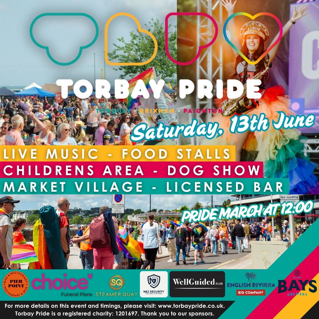 A colour Torbay Prtde social media poster