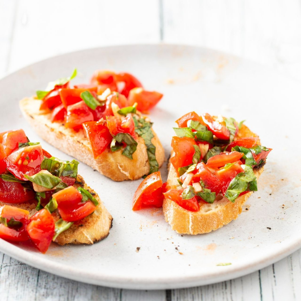 Three Slices Of Bread With Tomatoes - Henrico, VA - Napoli Pizza
