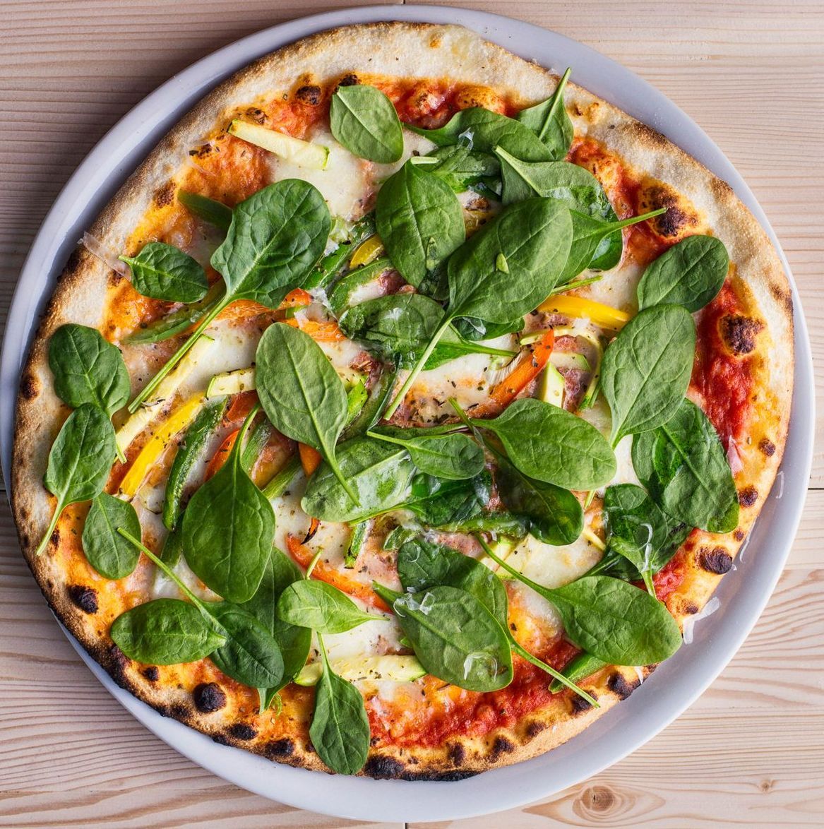 A Pizza With Spinach - Henrico, VA - Napoli Pizza