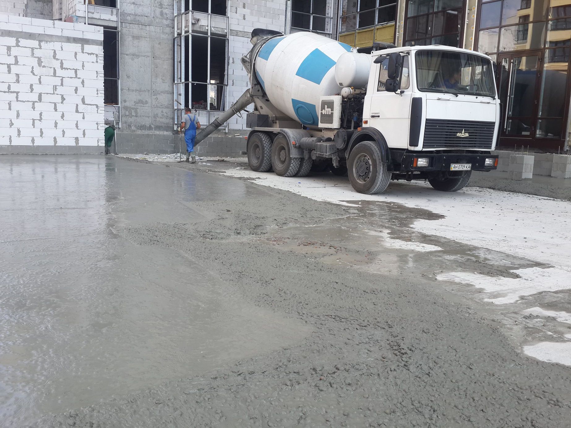 Кровля паркинга секция А, бетонные полы