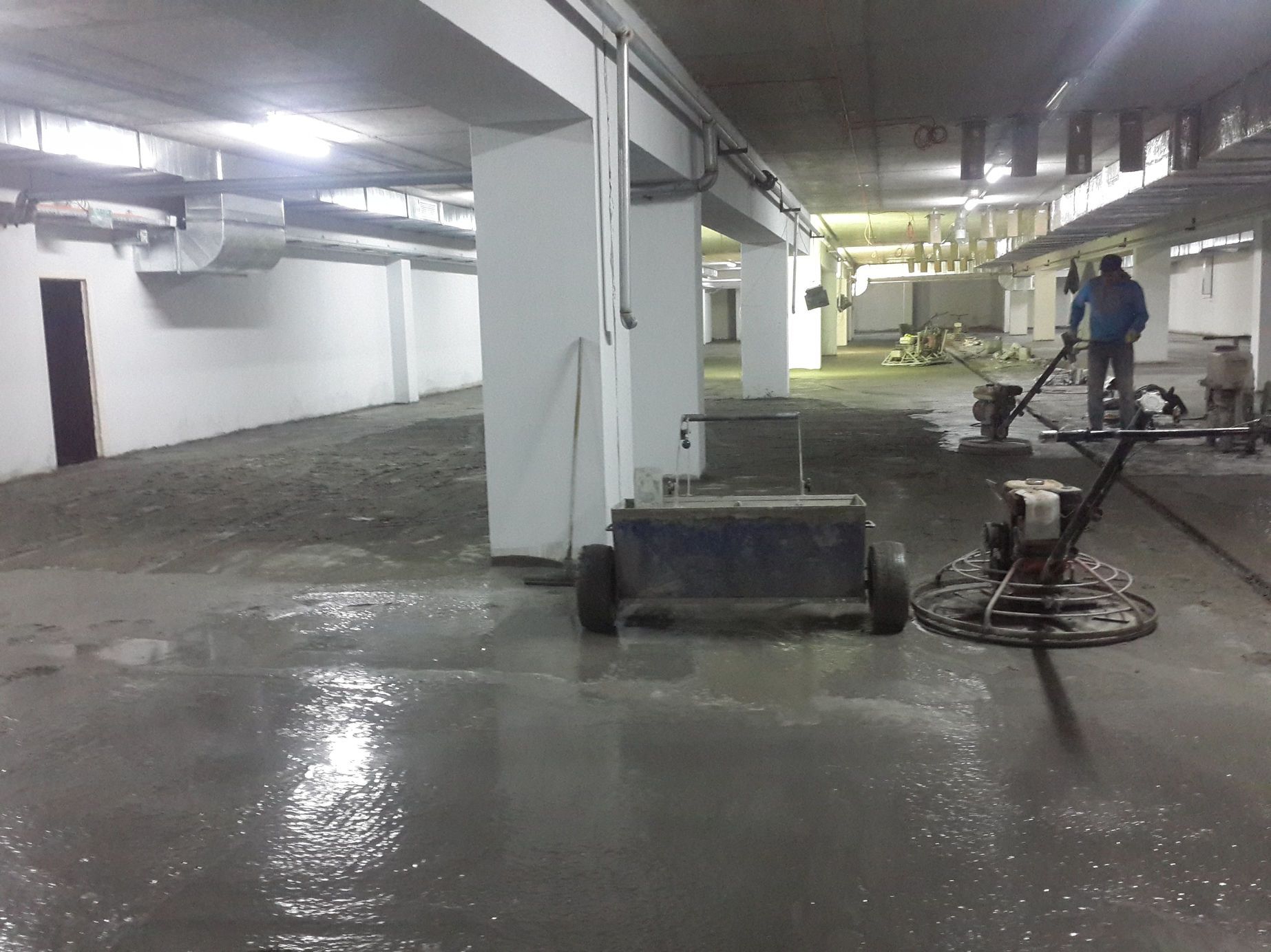 Затирка паркинга, бетонные полы