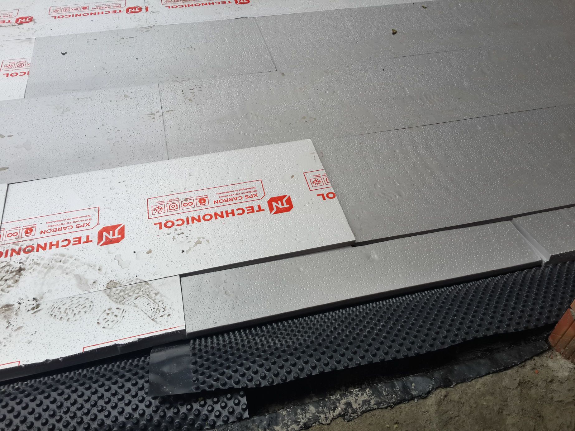 Обустройство верхнего паркинга, бетонные полы