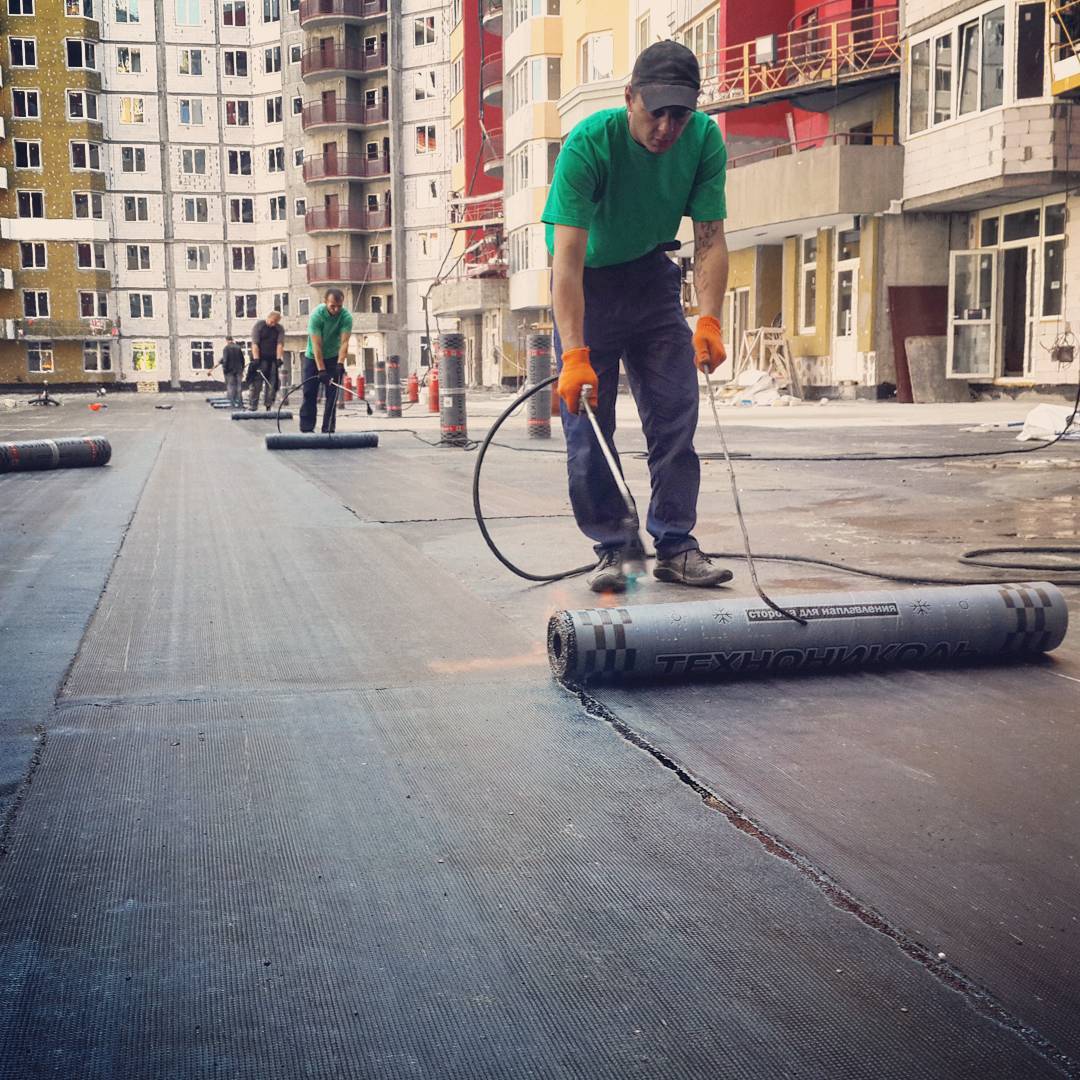 Гидроизоляция кровли паркинга