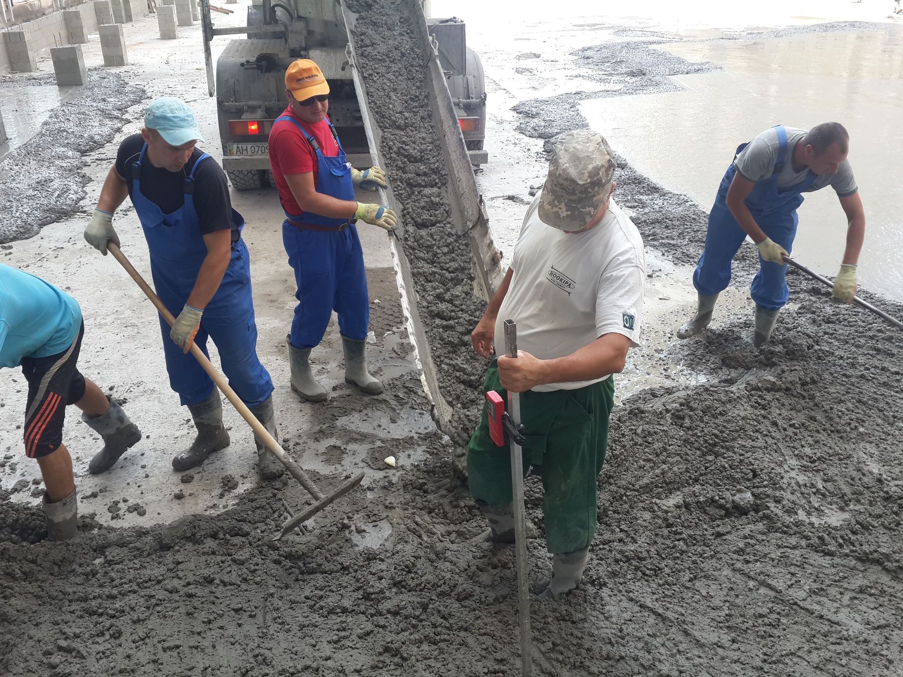 Кровля паркинга секция А, бетонные полы