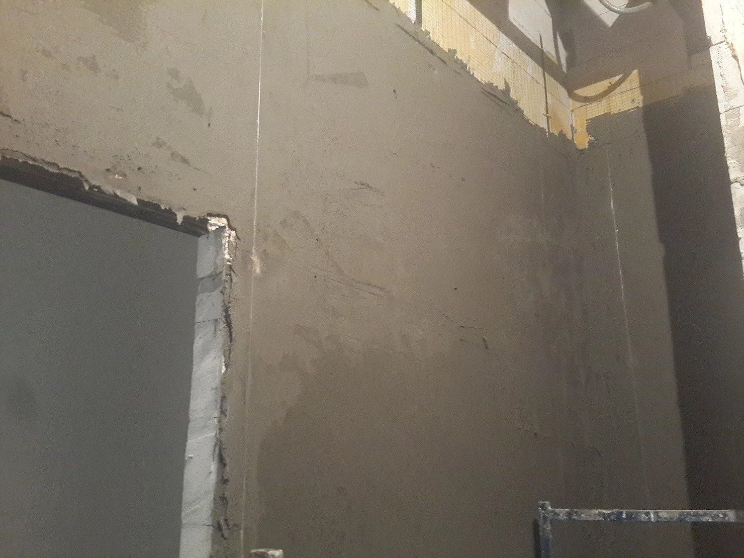 Черновая штукатурка санузла