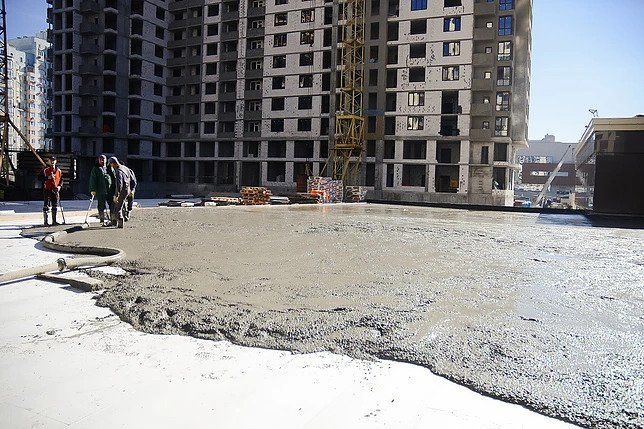 Паркинг на Теремках, бетонные полы