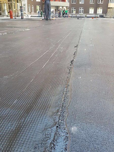 Обустройство кровли паркинга, гидроизоляция