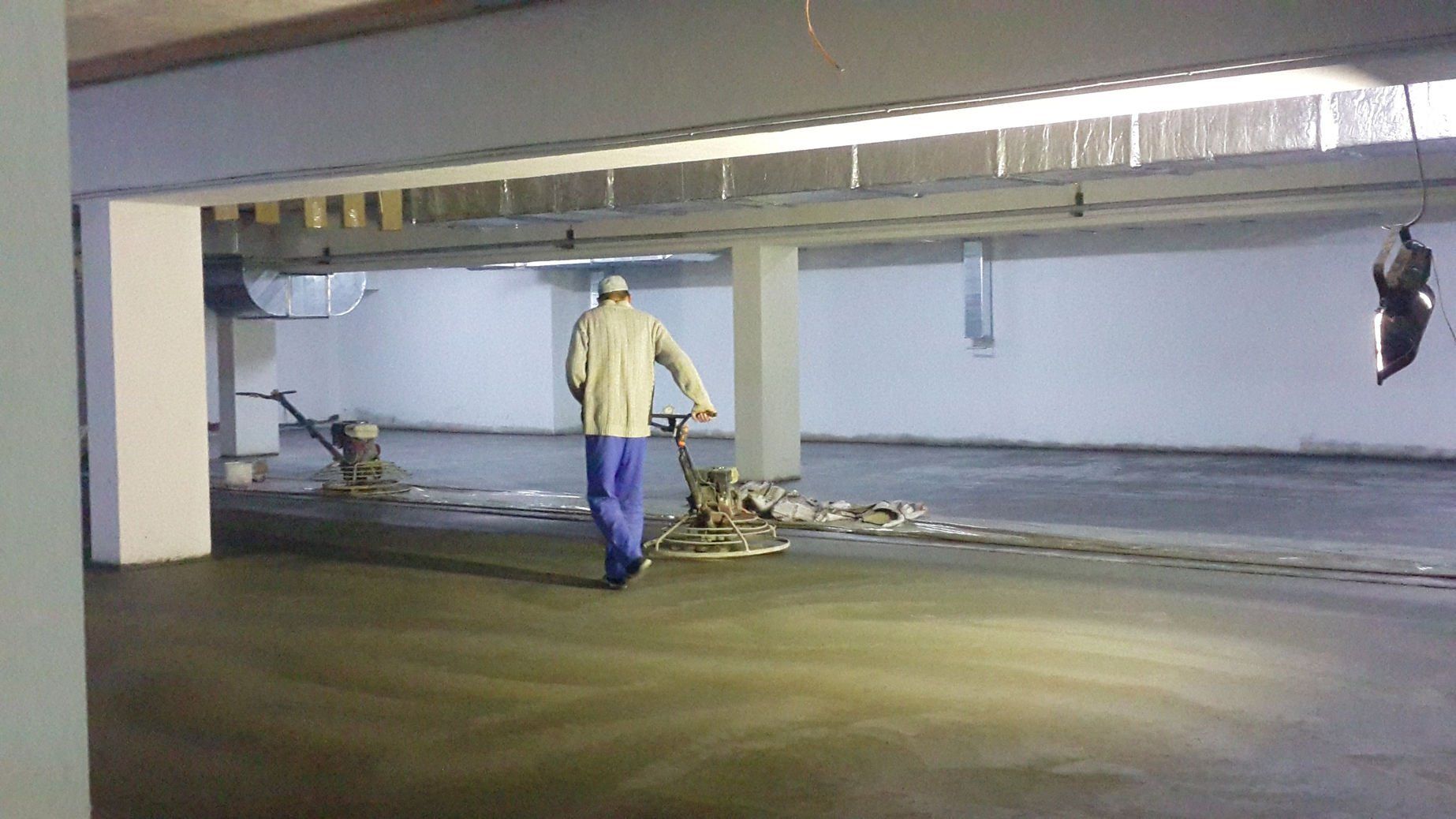 Затирка паркинга, бетонные полы