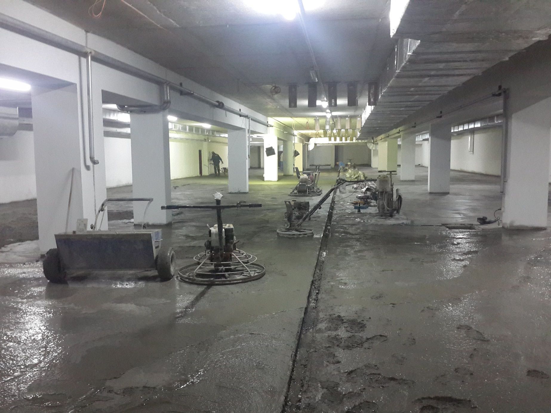 Затирка паркинга, бетонные полы