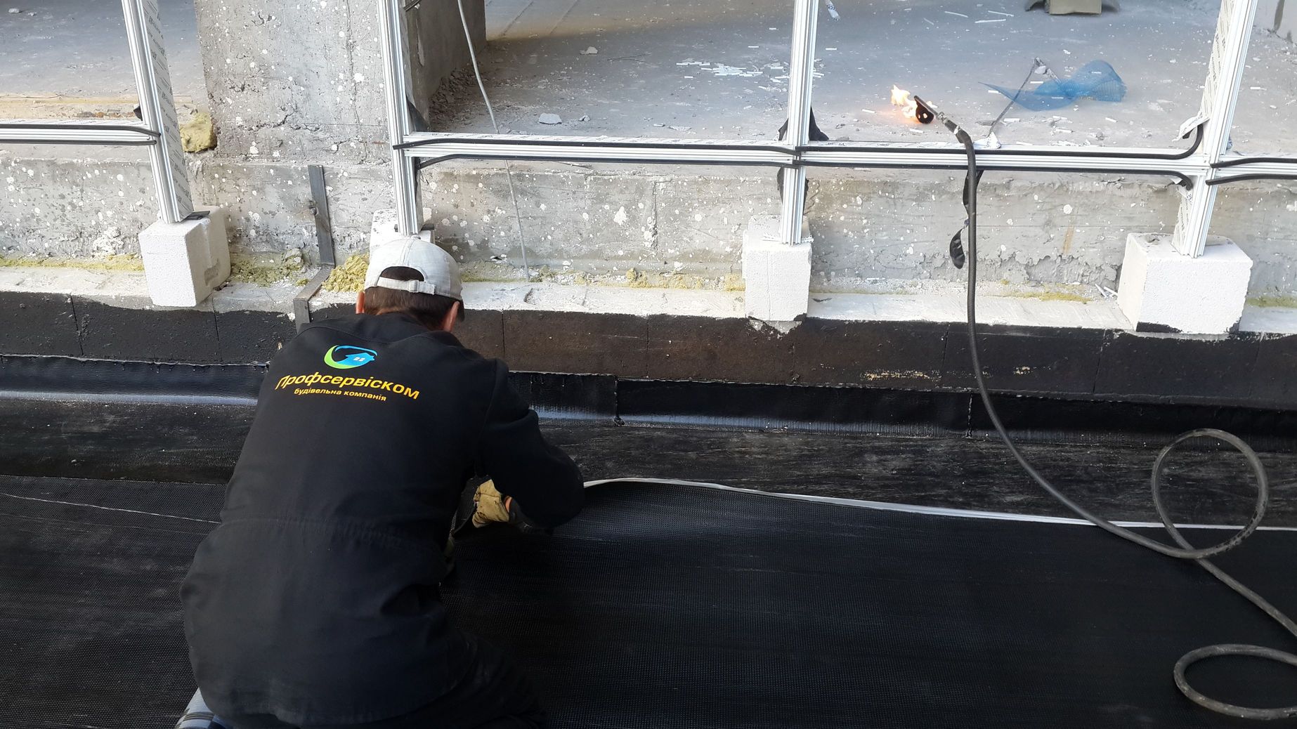 Обустройство кровли паркинга, гидроизоляция