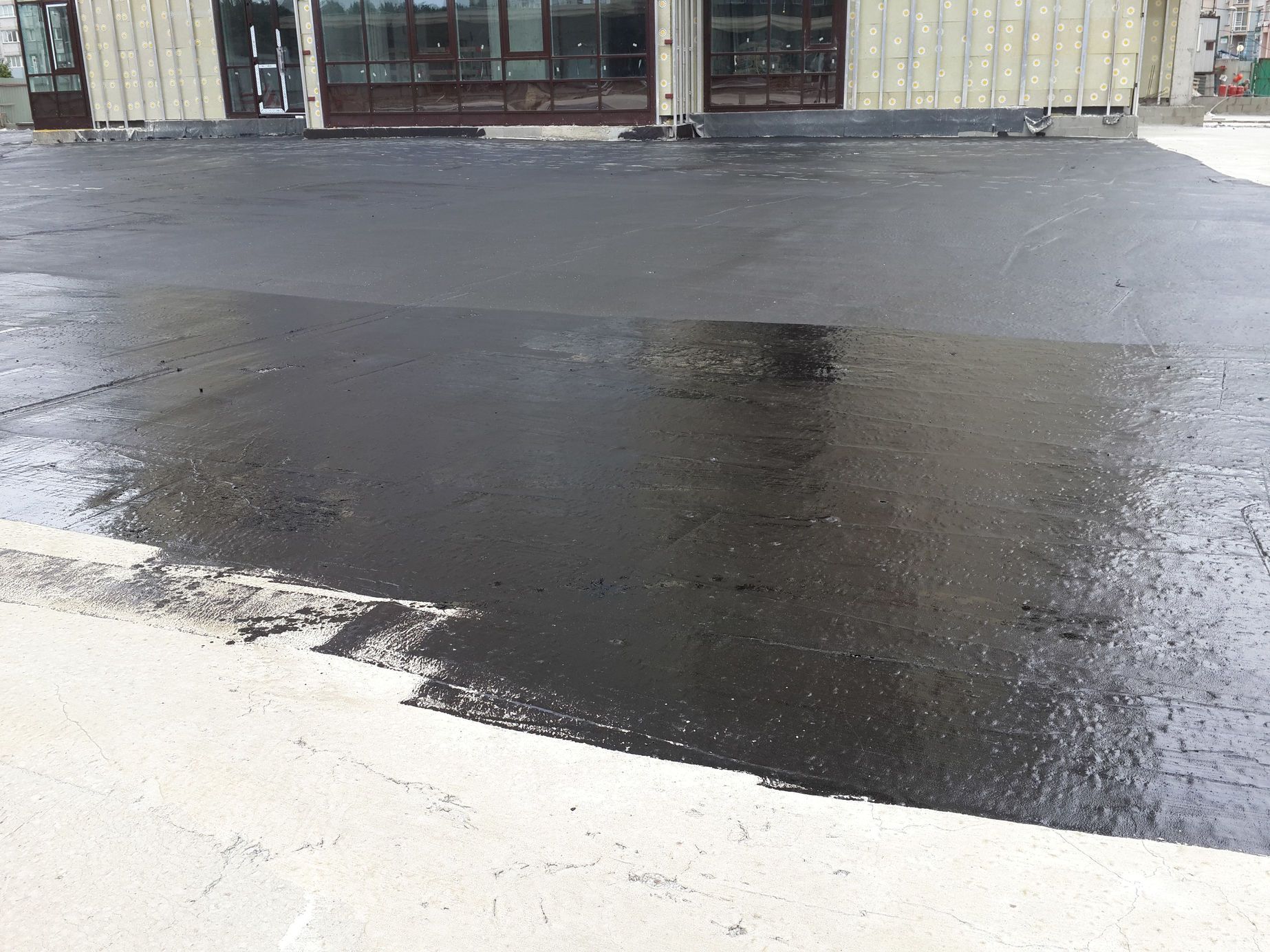 Гидроизоляция кровли верхнего паркинга